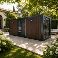 Maison conteneur portable de luxe en acier, préfabriquée, non finie, avec protection solaire en verre, disponible en 20, 40 et 30 pieds
