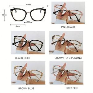 Gafas de Sol de Moda con Logotipo Personalizado al por Mayor, Monturas de Metal con Diseño de Ojo de Gato para Mujer, Gafas Fotocromáticas Anti Luz Azul para Mujer - Product Image 6