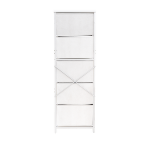 ตู้ผ้า Hua Cheng HC5HBC แผ่น MDF ลายไม้สน ทันสมัย สำหรับห้องนั่งเล่น คุณภาพสูง แบบตั้งพื้น ทนทาน โครงสแตนเลส 5 ลิ้นชัก - Product Image 4