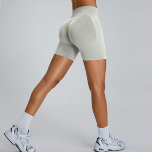 Shorts de sport sans couture <span class=keywords><strong>pour</strong></span> femme, taille haute, effet lifting des fesses, 3 pouces, shorts de yoga serrés, séchage rapide, course à pied, fitness - Product Image 4