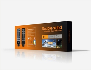 Đèn đường năng lượng mặt trời 50W 100W 200W 300W 400W tích hợp bảng điều khiển năng lượng mặt trời đơn tinh thể hai mặt cảm biến chuyển động siêu mỏng - Product Image 6