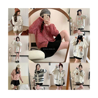 Ensemble cardigan tricoté en laine anti-boulochage à col en V élégant toutes saisons pour femme, style crochet décontracté, fabriqué à Guangzhou