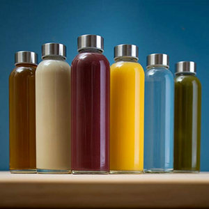 Avertan Xuzhou <strong>Milk</strong> Tea 250ml <strong>Glass</strong> Water <strong>Bottle</strong> with Storage Compartment for Drinking Juice - Product Image 3