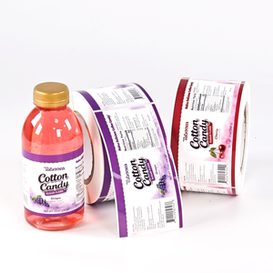 Etiquetas de Vinilo Personalizadas de Fábrica para Jarabes de Algodón de Azúcar |   Etiquetas Adhesivas Resistentes al Agua, al Aceite y a Productos Químicos, de Grado Alimenticio, para - Product Image 4