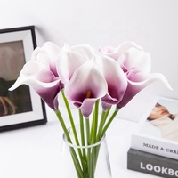 Fleurs artificielles décoratives pour centre de table, 35CM, véritables Touch, PU lys, pour corset, vente en gros, usine