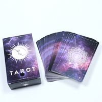 Cartes de tarot classiques violettes russes imprimées personnalisées en usine avec impression de guide jeu de cartes de tarot oracle sun de haute qualité