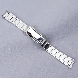 Bracelet de montre de luxe professionnel <span class=keywords><strong>Seiko</strong></span> 5 SNK361 18 mm réglable avec fermoir déployant en acier inoxydable 316L en argent - Product Image 2