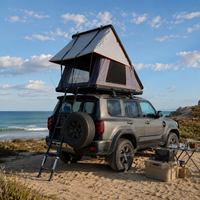 Tente de toit rigide pour SUV, camionnette, 4x4, véhicule tout-terrain, camping, imperméable, en aluminium avec échelle, pour voyages en plein air