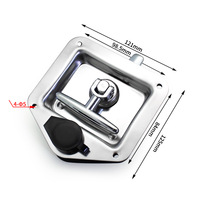 Acier inoxydable poli 304 remorque pliante T Compression poignée panneau à palettes loquet RV camion boîte à outils serrure pour tiroir UTE