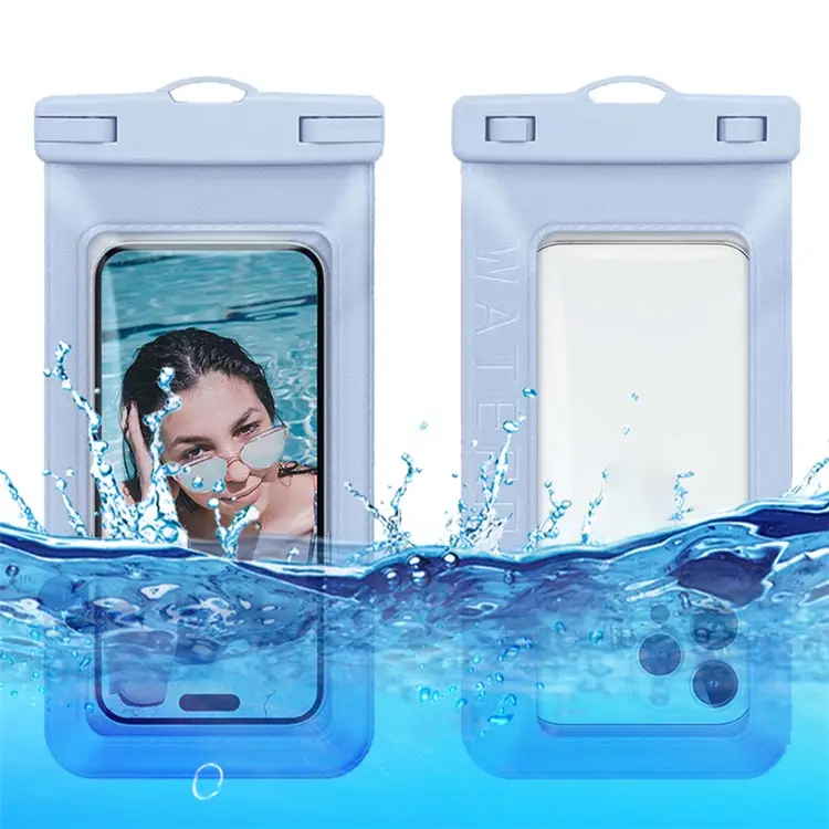 Wasserdichte schwimmende Handy tasche für unter 7,5 ''Handy IPX8 Handy Packs ack Hülle Strukturierter PVC-Telefons chutz