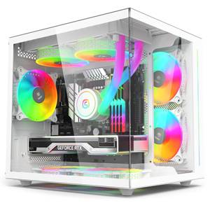 SOEYI computador <span class=keywords><strong>gamer</strong></span> pc boîtier accessoires gabinete <span class=keywords><strong>gamer</strong></span> mid tower gaming case <span class=keywords><strong>atx</strong></span> avec fenêtre de panneau latéral - Product Image 1