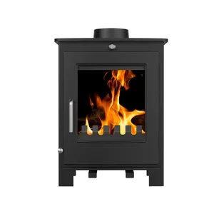 Bom gravador de madeira queima fogão multicombustível fogão de fogo real com design eco