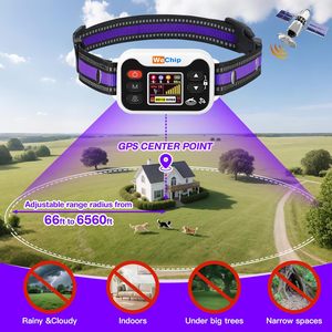 ปลอกคอสุนัขแบบไร้สาย WeChip พร้อมระบบ GPS กำหนดระยะ 66-6560 ฟุต ติดตามตำแหน่งแบบเรียลไทม์ แบตเตอรี่แบบชาร์จได้ ใช้งานได้นาน 122 ชั่วโมง เครื่องติดตามสัตว์เลี้ยง - Product Image 2