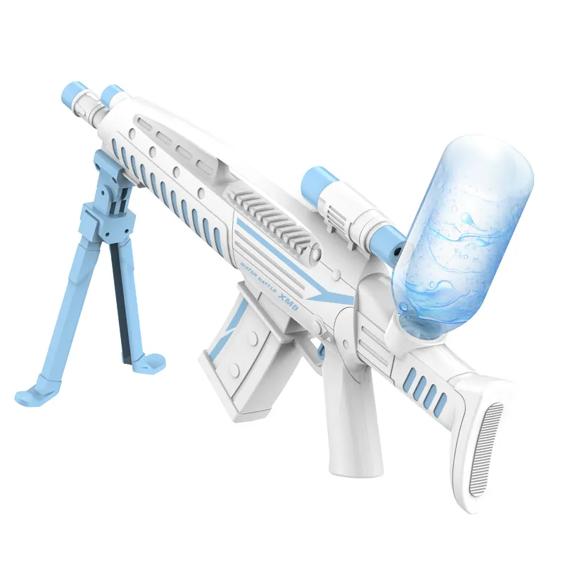 New electric double-shot water gun children's outdoor play water submachine gun holiday gift toy Water Splashing Festival