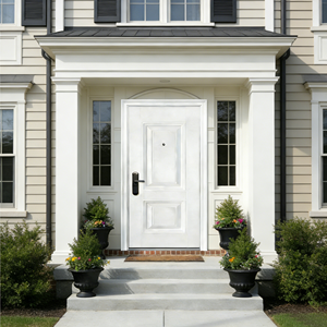 Láminas de Acero Laminadas en Frío de 0.8/1.5 mm, Puerta <span class=keywords><strong>Exterior</strong></span> de Alta Seguridad para Apartamentos, Insonorizada, Blanca, para Casa, Hogar, Apartamento - Product Image 2