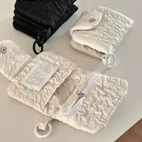 Dompet Kartu Kain Katun Mini Portabel Lucu Tempat Penyimpanan Koin Kantong Uang Kecil Dompet Kartu Katun Organizer Koin Kain