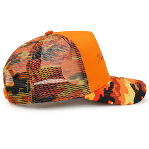 Gorra Trucker de Malla Naranja de Lujo Rústico, Transpirable, con Bordado Personalizado para Deportes, Moda y Uso al Aire Libre, Unisex - Product Image 5