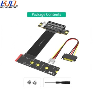 Интерфейс rtype NGFF M.2 Key-M NVME для 180 градусов PCI-E 4,0 4X слот адаптер Удлинительный кабель 0,2 м SATA 15PIN Power - Product Image 6