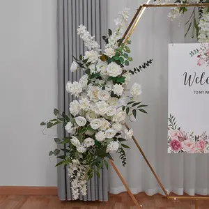 Guirnalda de flores artificiales para decoración de boda, accesorio personalizado, barato, para arco