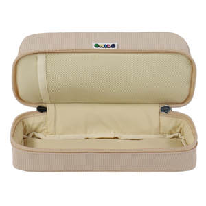 SENDA Estuche Simple de Nailon para Lápices con Parche de Sonrisa, Cierre de Doble Cremallera, Bolsa de Almacenamiento de Papelería Tamaño A5 - Product Image 5