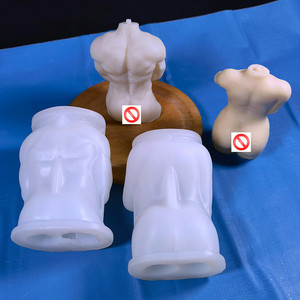 Moule en silicone pour bougie DIY, forme de corps humain : Homme musclé, Femme <span class=keywords><strong>enceinte</strong></span>, Torse humain, pour savon et bougies faites main - Product Image 6