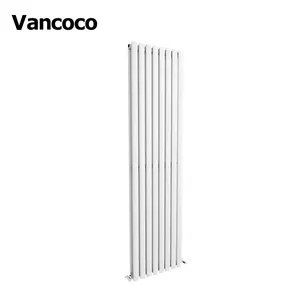Vertical radiator 1800x480mm white double oval tube central hot water home heating VANCOCO