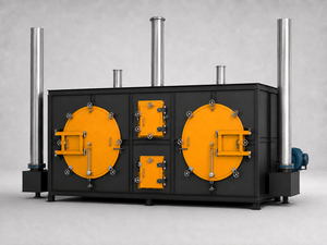 Four de carbonisation horizontal industriel de 1 à 5 tonnes, sans fumée, pour branches de bois, capacité de 3 tonnes/jour, temps de carbonisation de 5 à 10 heures - Product Image 3