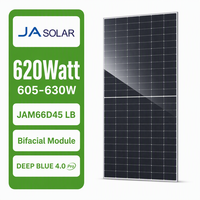 Panneau solaire monocristallin demi-cellule de type N JA JAM72D42 LB 625-650W, module bifacial double vitrage 625W 630W 635W 640W 645W 650W