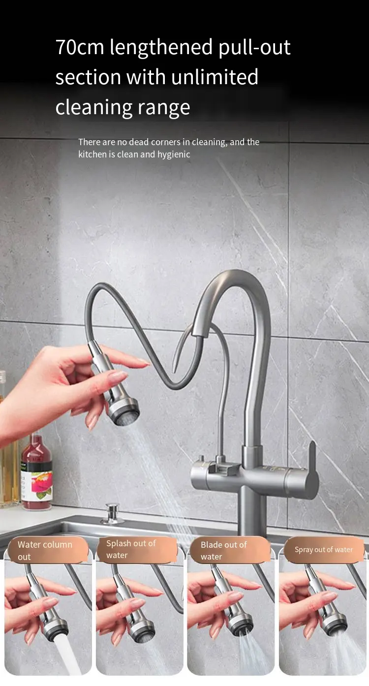 Modern tek kase paslanmaz çelik mutfak lavabosu SUS304 Nano silah gri dikdörtgen lavabo ev kullanımı için musluk ile