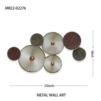 Muur Kunst Decor Metalen Kunst Muur Decor Goud Opknoping Metalen Luxe Nieuwjaar Decoratieve Moderne Abstracte Voor Thuis Ronde 3-15 Dagen