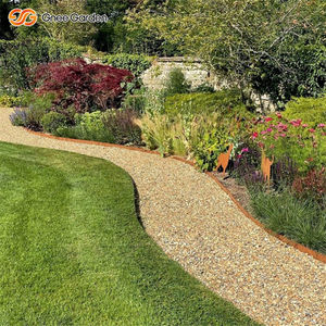 Bordure de jardin en acier noir/rouille, lot de 6, robuste, résistant à la corrosion, pour parterres de fleurs, allées, séparateurs de jardin - Product Image 4