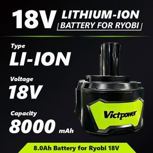 La batterie lithium-ion rechargeable Victpower de haute qualité et grande capacité 18V8Ah est utilisée pour l'outil électrique sans fil RYB P108 P109. - Product Image 3