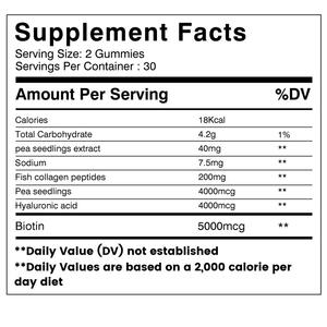 Biotin <span class=keywords><strong>Collagen</strong></span> Peptide Gummy lintas batas menyediakan rambut dan perawatan kulit suplemen diet untuk suplemen kesehatan - Product Image 2