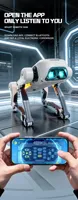 Perro Robot de Acrobacias con Control Remoto por IA de 2.4GHz, Control por Voz, Programación Inteligente, Música y Baile, Luces LED, Mascota Robot Interactiva para Niños