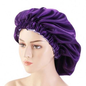 Bonnet de Nuit Unisexe en Satin Double Couche Couleur Unie Réglable – Idéal Quotidien Toutes Saisons – Grande Vente - Product Image 2