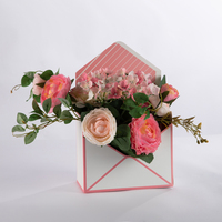 Boîte cadeau en papier haut de gamme et élégante pour bouquets de fleurs fraîches, emballage coloré et raffiné, logo personnalisé