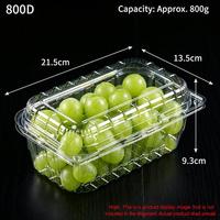 Boîte d'emballage jetable en plastique PET pour fruits avec trous d'aération, conteneur transparent de qualité alimentaire pour fraises, myrtilles et fruits à emporter