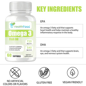 Vente en gros OEM : Complément alimentaire EPA DHA pour la santé cardiaque, cérébrale et du système immunitaire, capsules molles d'huile de poisson oméga 3 des grands fonds marins pour adultes - Product Image 2