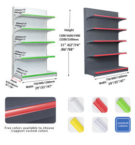 גואיצ 'אנג מדף דו צדדי סופרמרקט פלדה יחידות גונדולה מדפים חנות קניות קניון מתלה - Product Image 2