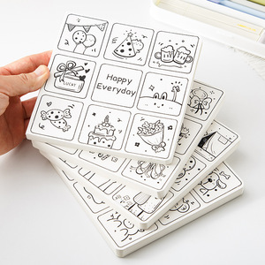 สมุดบันทึกแบบตารางสไตล์สถาปัตยกรรมลายการ์ตูนสมุดบันทึกสำหรับโรงเรียน12รูปแบบ - Product Image 1