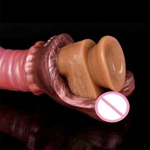 YOCY 20.5cm Long Horse <b>Dildo</b> Penis Sleeve Male Masturbation Realistic Penis for Men Hollow <b>Dildos</b> for Couple Games - Product Image 6