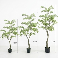 OH ARTS Ficus Lyrata Artificiel Grand Format à Toucher Réel, Multi-Tiges, Plante en Pot de Luxe pour Décoration d'Hôtel