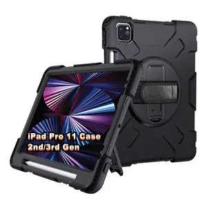  JGX-funda de Tpu con correas de hombro para tableta infantil, funda para ipad pro 11 con soporte para bolígrafo