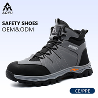 Chaussures de sécurité industrielles décontractées en toile OEM 2026 pour l'hiver, doublure en fourrure, semelle en caoutchouc antidérapante, anti-perforation, embout en acier, pour le travail en usine