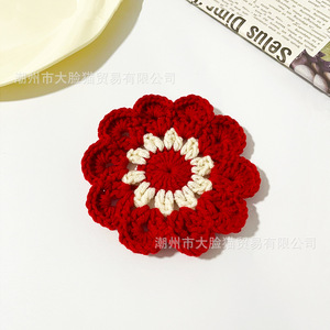 Posavasos florales hechos a mano, tapetes aislantes redondos de hilo para decoración de mesa - Product Image 5