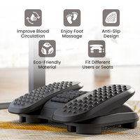 Repose-pieds ergonomique sous le bureau Repose-pieds de massage réglable avec pédales et roulettes fendues