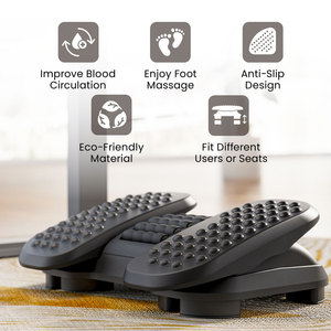 Ghế đỡ chân dưới bàn làm việc có thể điều chỉnh, tích hợp chức năng massage với bàn đạp và con lăn tách rời - Product Image 3