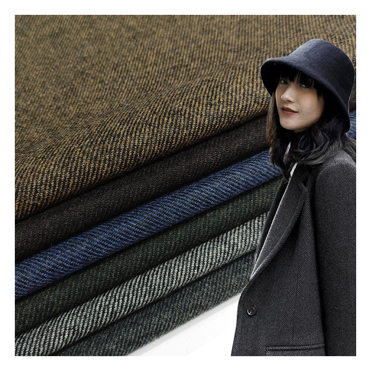 50 шерстяная ткань 50oth, саржевая ткань, односторонняя ткань для пальто 400 г/м