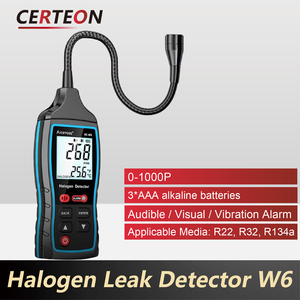 AS-W6 เครื่องตรวจจับแก๊สฟรีออน LCD 0-1000PPM ใช้แบตเตอรี่ สำหรับ R22 <span class=keywords><strong>R32</strong></span> R134a โรงงานและในบ้าน เครื่องรั่วสารทำความเย็น - Product Image 2