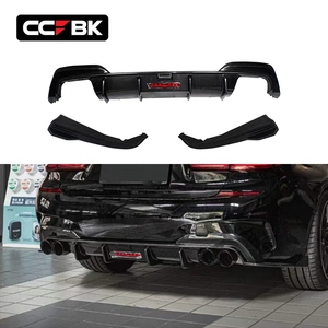 Difusor de Parachoques Trasero de Fibra de Carbono Seca para <span class=keywords><strong>BMW</strong></span> G20 G21 M Sport 320i 325i 330i 340i 2019-2022, Alerones Laterales con Luz de Freno LED - Product Image 1